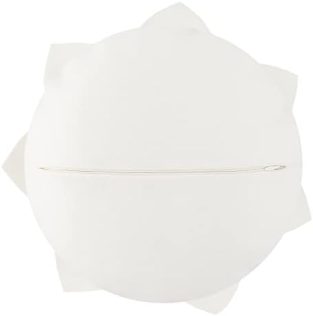 3D Flower Throw Pillow 14 Inches Cream Decor