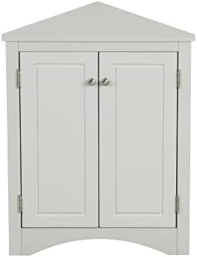 Merax Corner Cabinet with Adjustable Shelves Grey 1