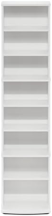 Furinno Jaya Space Saving Multimedia Storage Tower White
