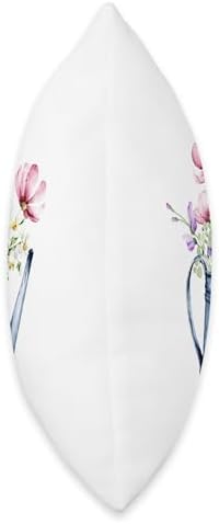 Spring Flowers in Vase Throw Pillow
