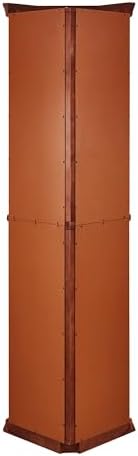 Wooden Corner Display Cabinet with Lights and 6 Shelves