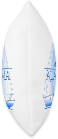 Mobile Coastal Nautical Sailing Throw Pillow 1