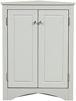 Mancofy Corner Storage Cabinet with 2 Doors and Adjustable Shelves