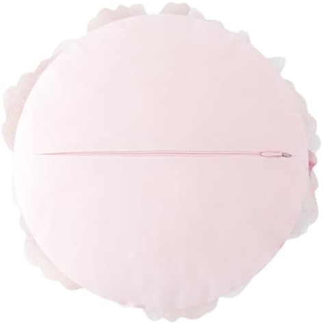 3D Peony Flower Throw Pillow with Insert Velvet and Chiffon Decor 12 Inch Red Gradient