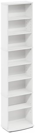 Furinno Jaya Space Saving Multimedia Storage Tower White