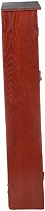 SEI Furniture Window Pane Storage Display Cabinet Cherry