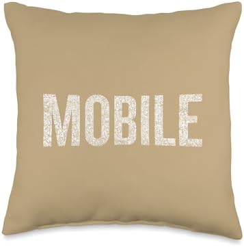 Mobile Throw Pillow - Vintage Distressed Design