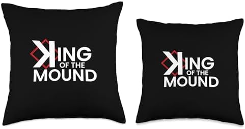 Strikeout King of the Mound Baseball Throw Pillow