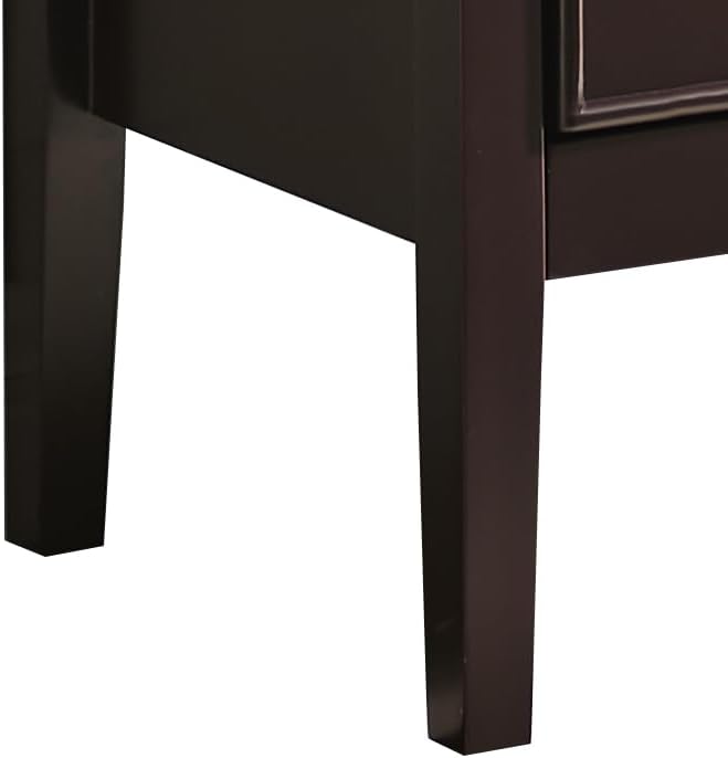 KB Designs Cherry Curio Display Storage Cabinet with Glass Shelves
