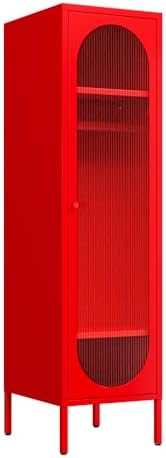 1 Door Metal Locker Cabinet for Kids Bedroom School Classroom Office Red