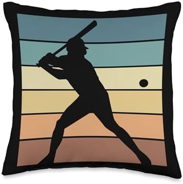 Baseball Retro Evolution Funny Sports Pitcher Throw Pillow