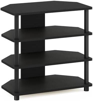 Furinno 4-Tier Petite Entertainment Center Blackwood