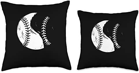 Baseball Yin Yang Catcher Pitcher Throw Pillow