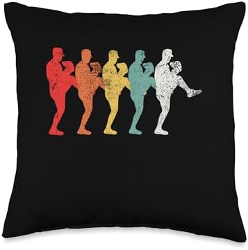 Baseball Pitcher Vintage Throw Pillow