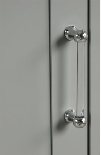 Tall Bathroom Cabinet with Two Drawers and Adjustable Shelf