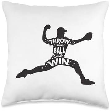 Throw That Ball And Win Baseball Throw Pillow 1