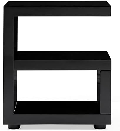 ZURI Furniture Jayden High Gloss Side Table Black