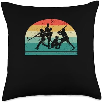 Baseball Throw Pillow with Retro Design for Fans