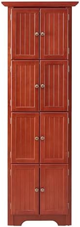 Vierniya Corner Storage Cabinet with 4-Tier Adjustable Shelves