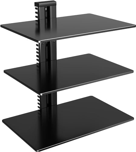 PERLESMITH Floating Wall Mount Shelf AV Mount - 165lbs Load Capacity