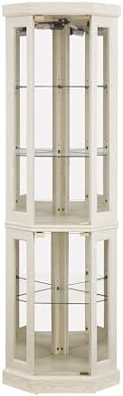 Ball Cast 6984 Lighted Corner Curio Cabinet with Glass Doors
