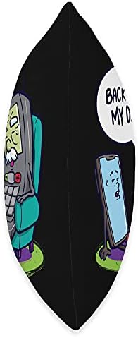 Back In My Day Retro Phone Comic Throw Pillow