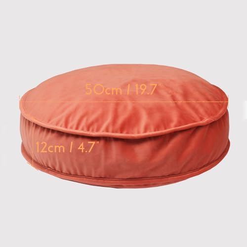 YIUOR Velvet Round Floor Pillow Comfortable Seat Cushion