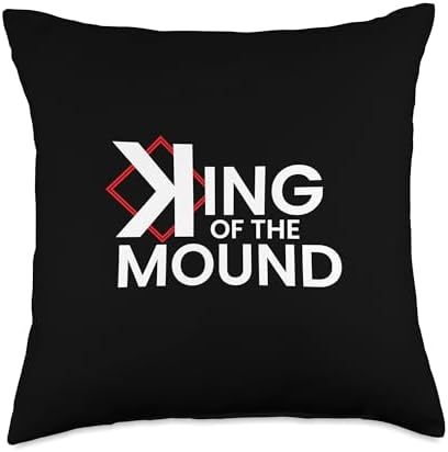Strikeout King of the Mound Baseball Throw Pillow