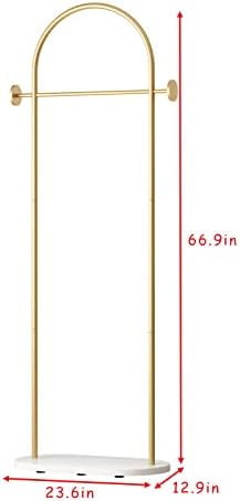 DRIRON Modern Gold Clothes Racks with Shelves