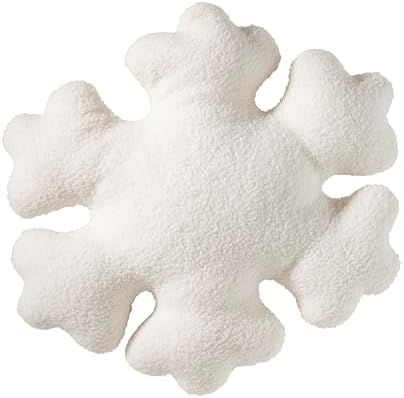 SARO LIFESTYLE Frosted Elegance Snowflake Throw Pillow