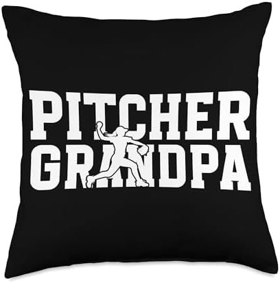 Softball Pitcher Grandpa Throw Pillow 1