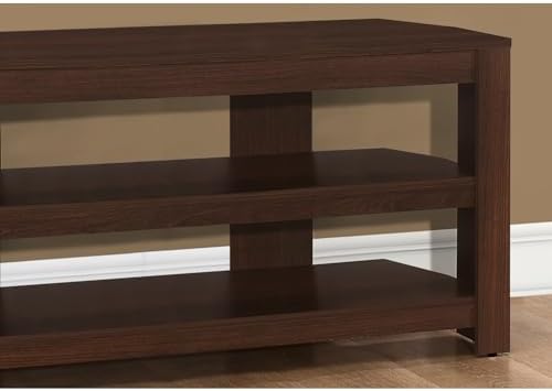 Monarch Specialties STAND-42 L Cherry Corner Tv Stand