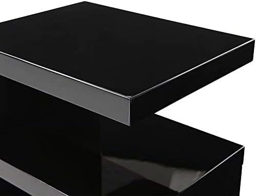 ZURI Furniture Jayden High Gloss Side Table Black