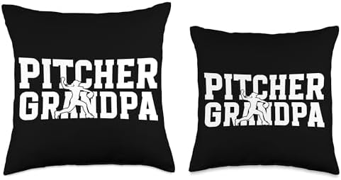Softball Pitcher Grandpa Throw Pillow 1