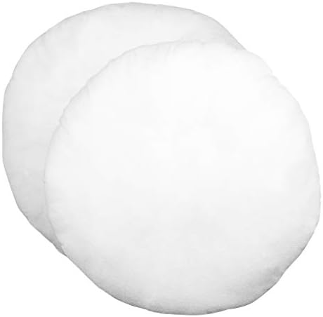 Hometex Throw Pillow Insert 20 Round Standard Cover 2 Pack