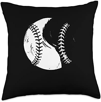 Baseball Yin Yang Catcher Pitcher Throw Pillow
