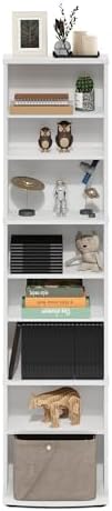 Furinno Jaya Space Saving Multimedia Storage Tower White