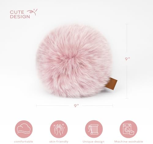 Ashler Plush Round Pillows with Handle