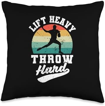 Lift Heavy Throw Hard Baseball Player Throw Pillow