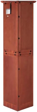 Softsea 4-Tier Corner Kitchen Pantry Cabinet with 8 Doors 72 Tall Cherry Hutch