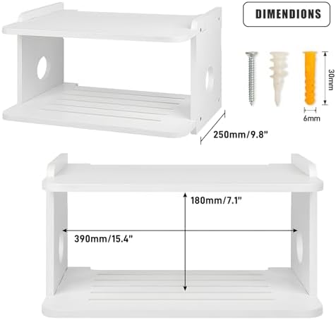 Projector Shelf with Cable Management and Router Storage
