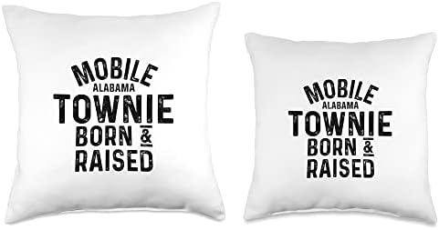 Mobile AL Townie Throw Pillow