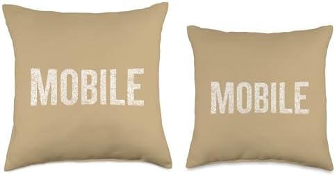 Mobile Throw Pillow - Vintage Distressed Design