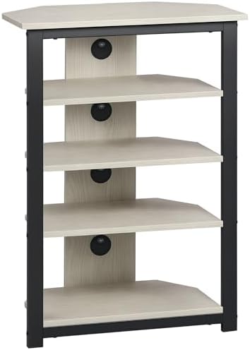 HOMCOM 4-Tier Media Stand with Cable Management Gray