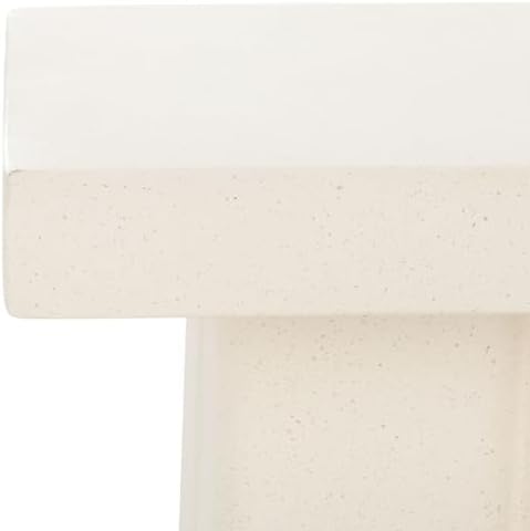 SAFAVIEH Oaklyn White Square Top Pedestal Accent Table
