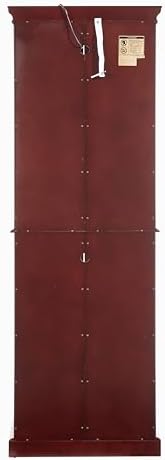 Glass Corner Curio Cabinet with Lights and Adjustable Shelves