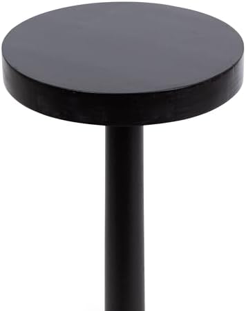 Kate and Laurel Wegner Traditional Wooden Round Drink Table Black