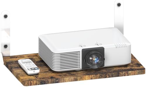 Ardier Wall-Mounted Projector Shelf Wooden Holder for 24 lbs