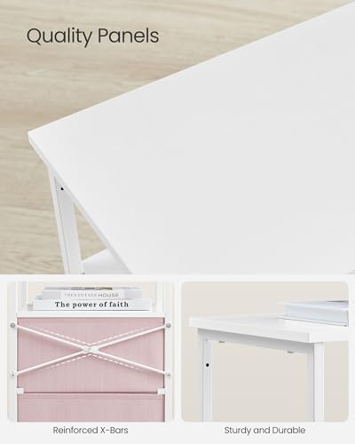 VASAGLE Nightstand with 2 Fabric Drawers and 2 Shelves