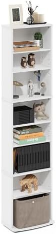 Furinno Jaya Space Saving Multimedia Storage Tower White